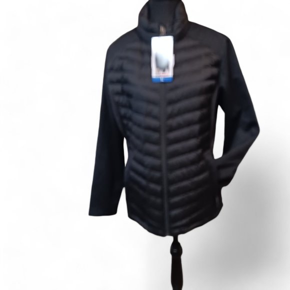 New 32 Degrees Heat Women’s Ultra Light Mixed Media Jacket – Size L - Picture 7 of 11